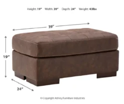Signature Design By Ashley Maderla Faux Leather Ottoman -Walker Edison Shop 810697964 A8 1