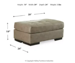 Signature Design By Ashley Maderla Faux Leather Ottoman -Walker Edison Shop 810697972 A8 1