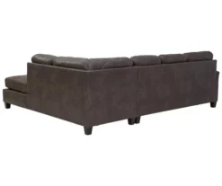 Signature Design By Ashley Navi Smoke Faux Leather Sleeper Sectional With Right-Facing Chaise -Walker Edison Shop combo760013 2