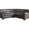 Signature Design By Ashley Bladen Slate 2-Piece Faux Leather Sectional With Left-Facing Loveseat