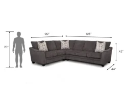 Broyhill Rotherton Dark Gray Sectional 13 Broyhill Rotherton Dark Gray Sectional -Walker Edison Shop combo770001 7