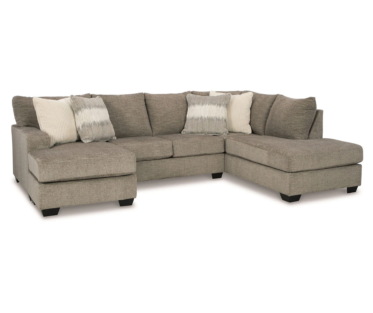 Signature Design By Ashley Creswell Gray Sectional With Right-Facing Chaise 1 Signature Design By Ashley Creswell Gray Sectional With Right-Facing Chaise