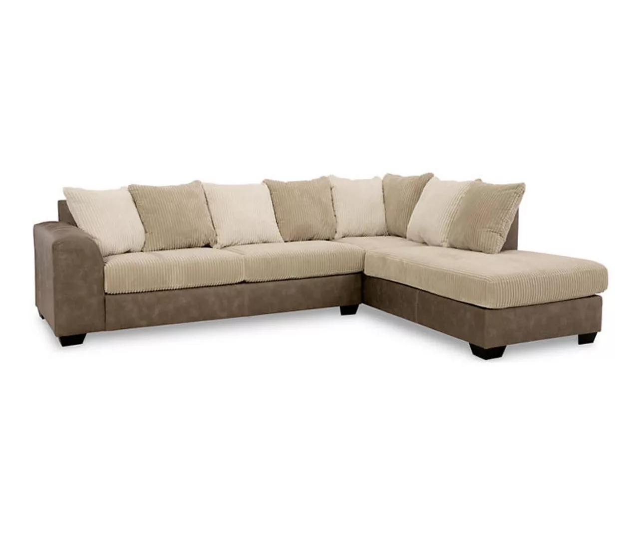 Signature Design By Ashley Keskin Corduroy Faux Leather Sectional With Right-Facing Chaise 1 Signature Design By Ashley Keskin Corduroy Faux Leather Sectional With Right-Facing Chaise