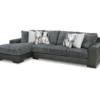 Signature Design By Ashley Larkstone Charcoal 2-Piece Sectional With Left-Facing Chaise
