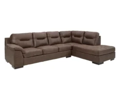 Signature Design By Ashley Maderla Brown Faux Leather Sectional