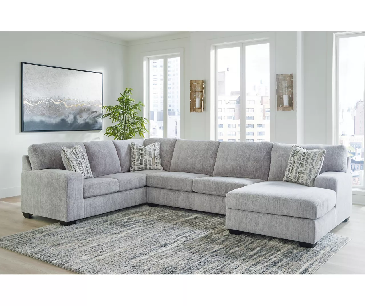 Broyhill Pembrey Pewter 3-Piece Sectional 2 Broyhill Pembrey Pewter 3-Piece Sectional - Image 2