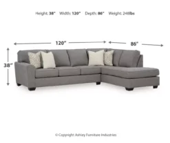 Broyhill Reydell Charcoal Sectional -Walker Edison Shop combo980196 3